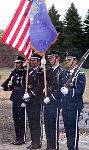 US Air Force color guard at Spartan replica missile dedication