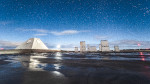 Night photo, MSR, heat sink, power plant (A201)
